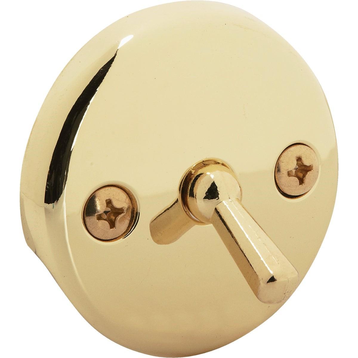 Two-Hole Polished Brass Bath Drain Face Plate