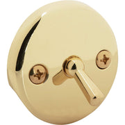 Two-Hole Polished Brass Bath Drain Face Plate