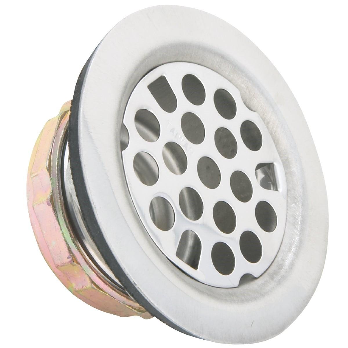 2 In. Chrome Flat Top Strainer Assembly