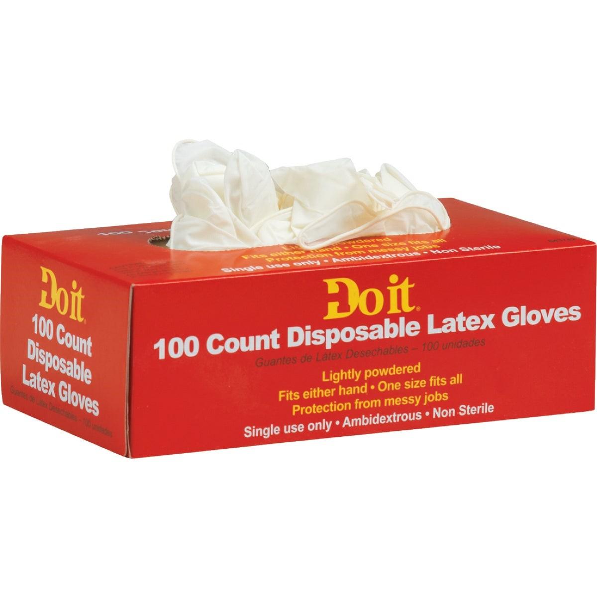 1 Size Fits All 1-Use Latex Disposable Glove (100-Pack)