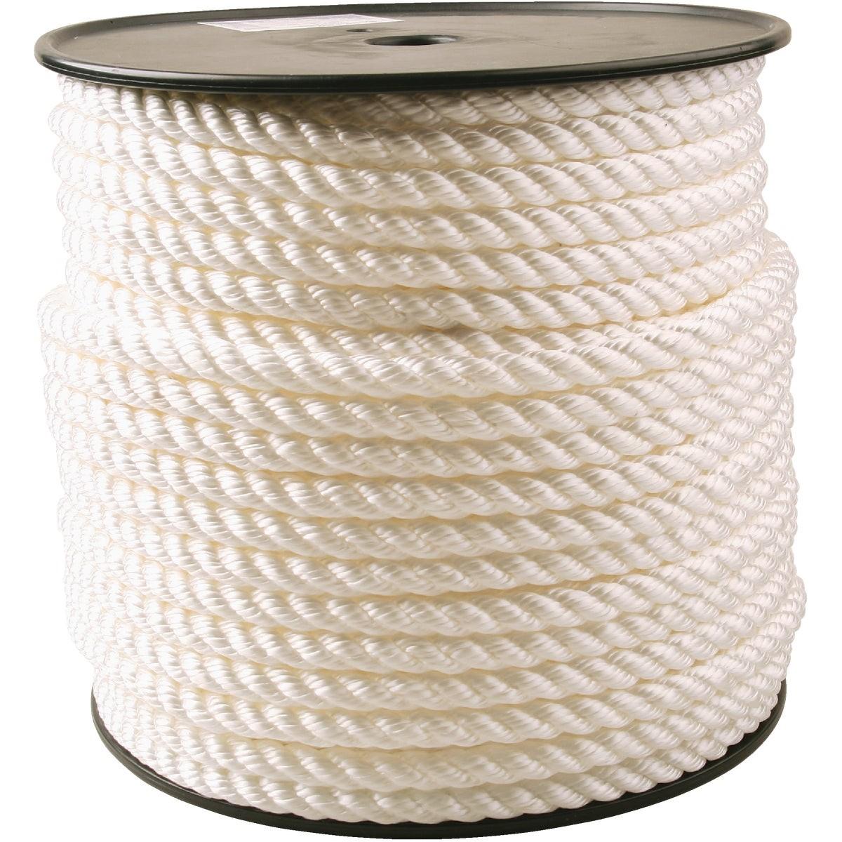 1/2 In. x 250 Ft. White Twisted Nylon Rope