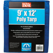 Blue Woven 9 Ft. x 12 Ft. Medium Duty Poly Tarp