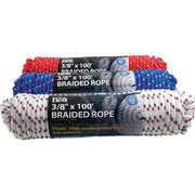 3/8 In. x 100 Ft. Assorted Colors Diamond Braided Polypropylene Packaged Rope