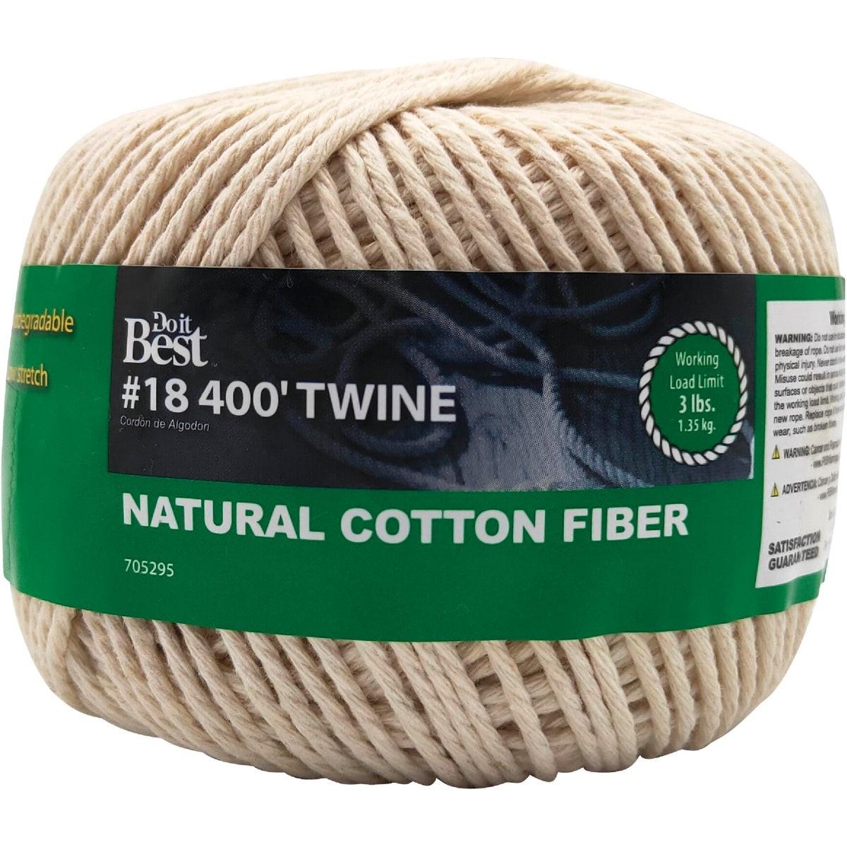 #18 x 400 Ft. Natural Cotton Twine