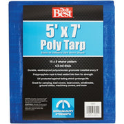 Blue Woven 5 Ft. x 7 Ft. Medium Duty Poly Tarp