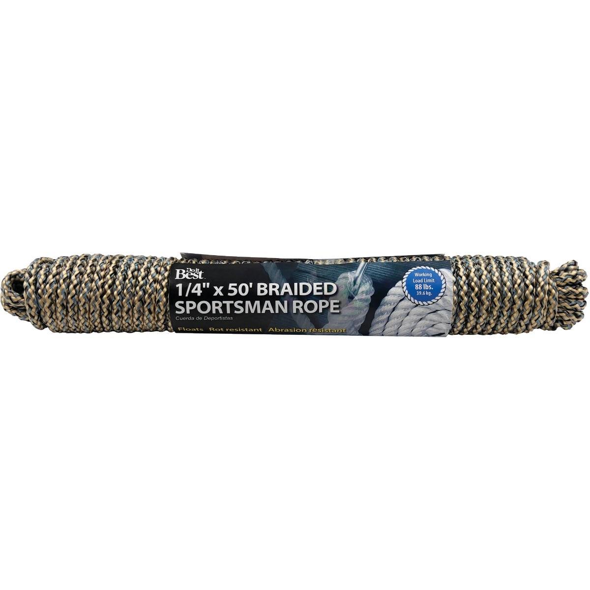 1/4 In. x 50 Ft. Camouflage Braided Sportsman Polypropylene Packaged Rope