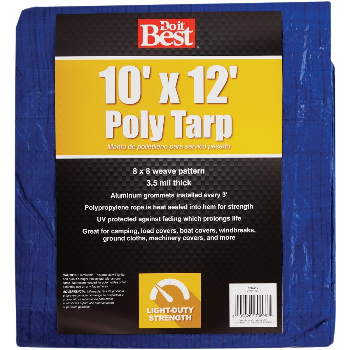 Blue Woven 10 Ft. x 12 Ft. General Purpose Tarp