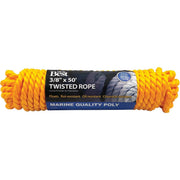 3/8 In. x 50 Ft. Yellow Twisted Polypropylene Packaged Rope
