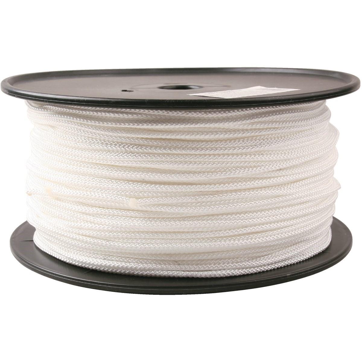 9/64 In. x 1000 Ft. White Braided Nylon Rope