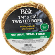 1/4 In. x 50 Ft. Natural Twisted Sisal Fiber Packaged Rope
