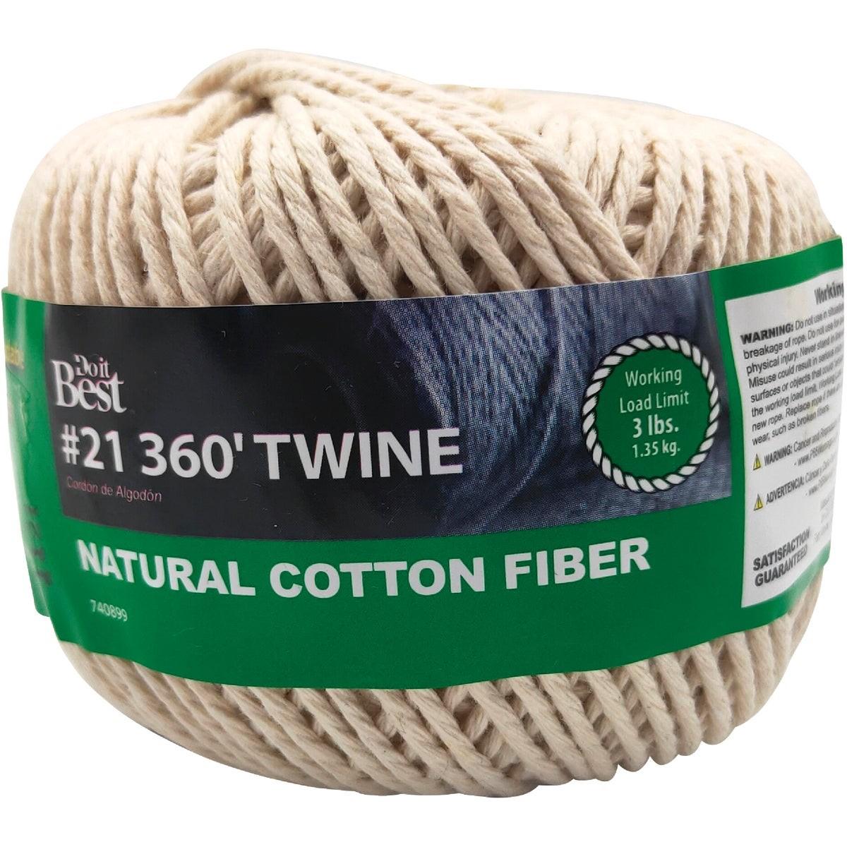 #21 x 360 Ft. Natural Cotton Twine