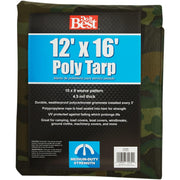 Camo Woven 12 Ft. x 16 Ft. Medium Duty Poly Tarp