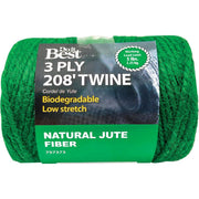 3-Ply x 208 Ft. Green Jute Biodegradable Twine