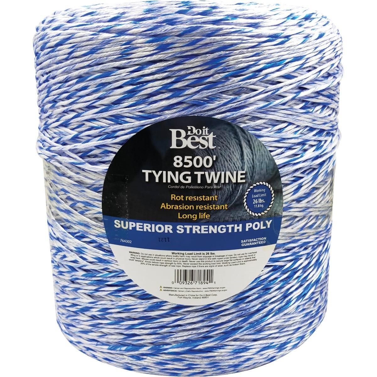 0.094 In. x 8500 Ft. Blue & White Polypropylene Tying Twine