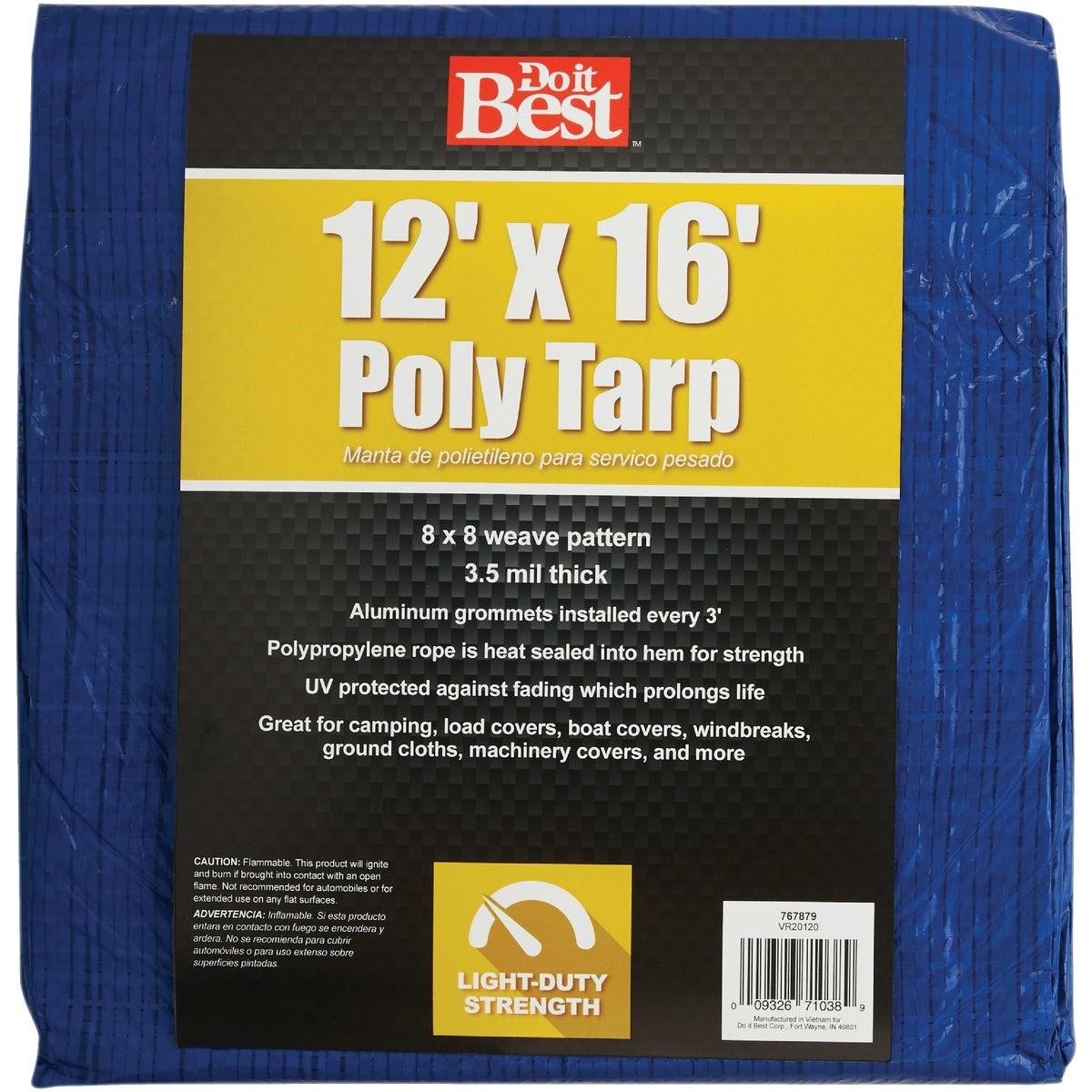 Blue Woven 12 Ft. x 16 Ft. General Purpose Tarp
