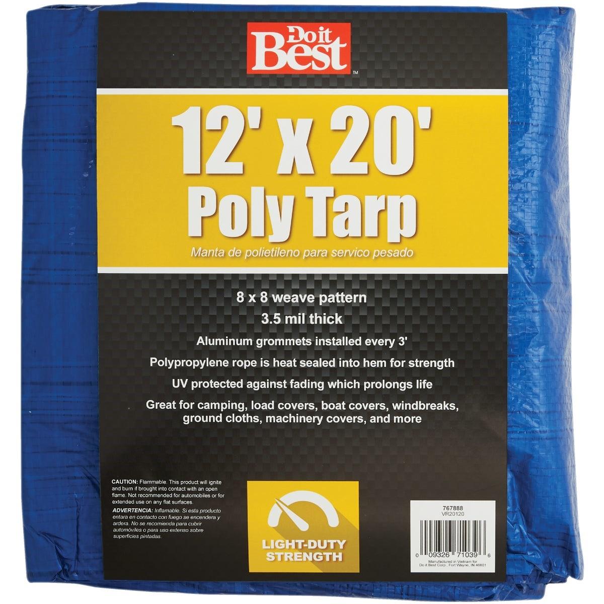 Blue Woven 12 Ft. x 20 Ft. General Purpose Tarp