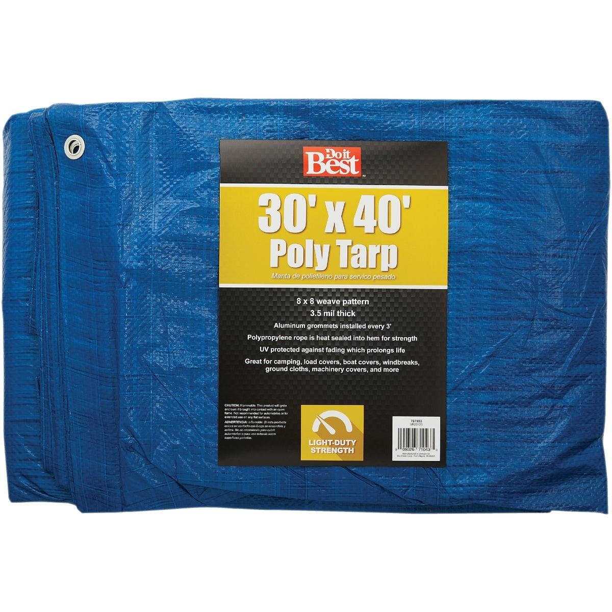Blue Woven 30 Ft. x 40 Ft. General Purpose Tarp