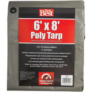 Silver Woven 6 Ft. x 8 Ft. Heavy Duty Poly Tarp