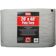 Silver Woven 20 Ft. x 40 Ft. Heavy Duty Poly Tarp