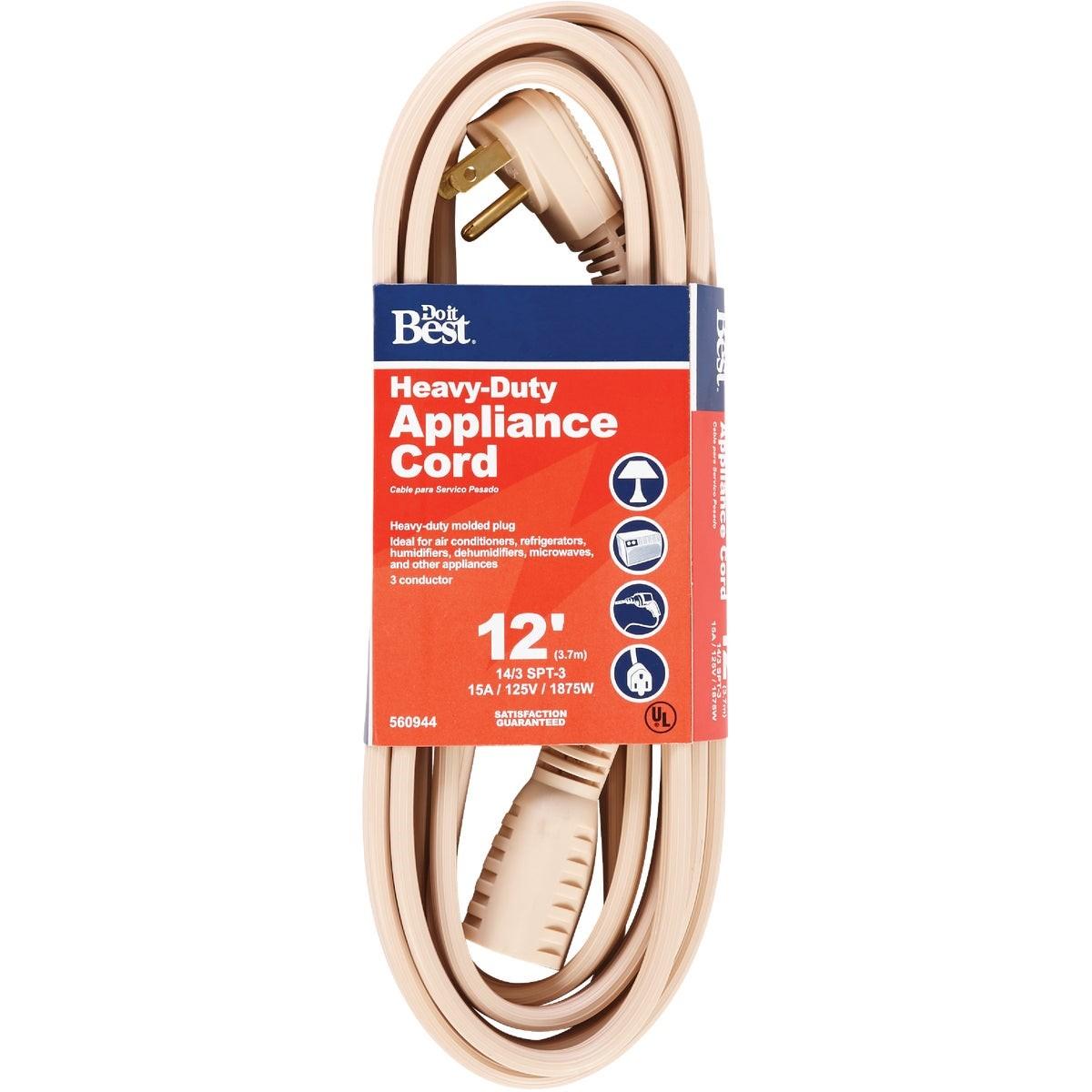 12 Ft. 14/3 15A Heavy-Duty Appliance Cord