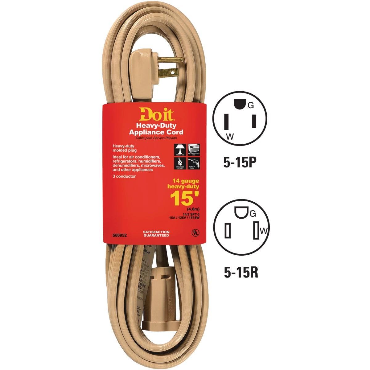 15 Ft. 14/3 15A Appliance & Air Conditioner Cord