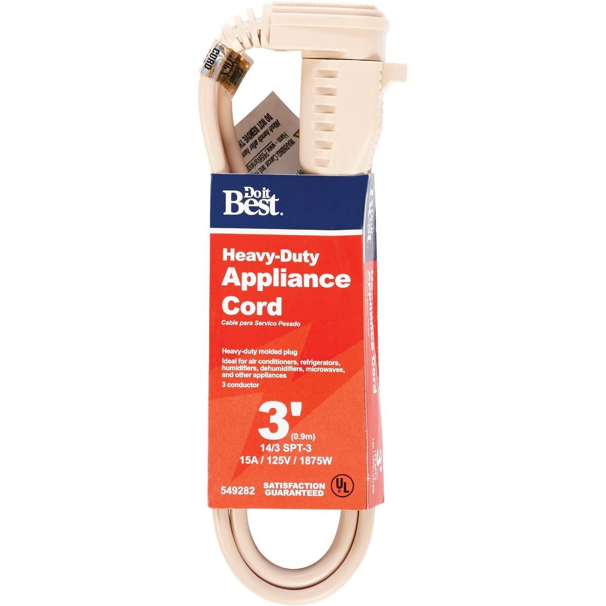 3 Ft. 14/3 15A Heavy-Duty Appliance Cord