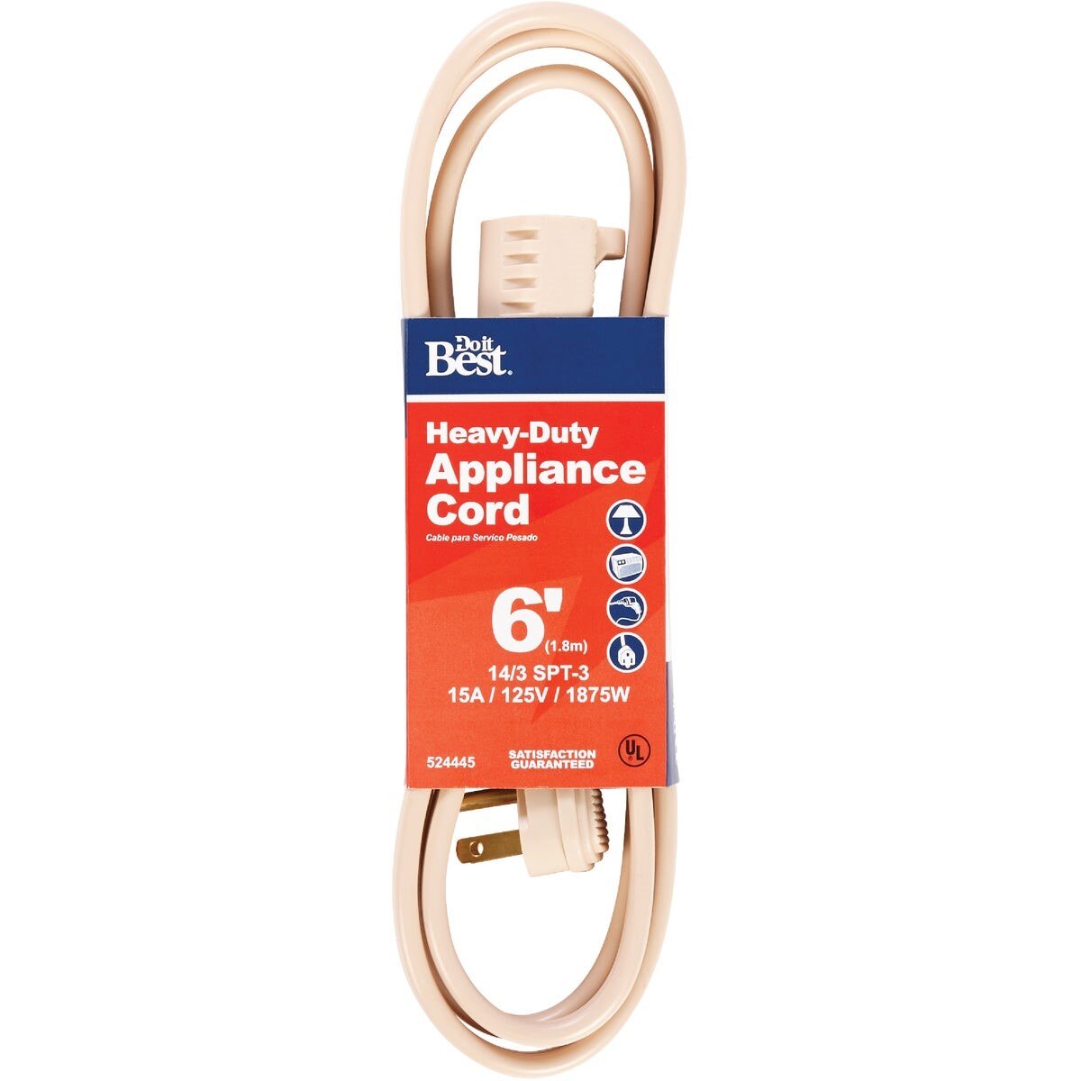 6 Ft. 14/3 15A Heavy-Duty Appliance Cord