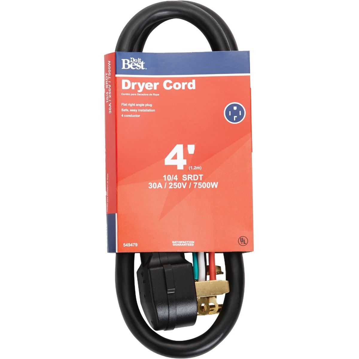 4 Ft. 10/4 30A Dryer Cord