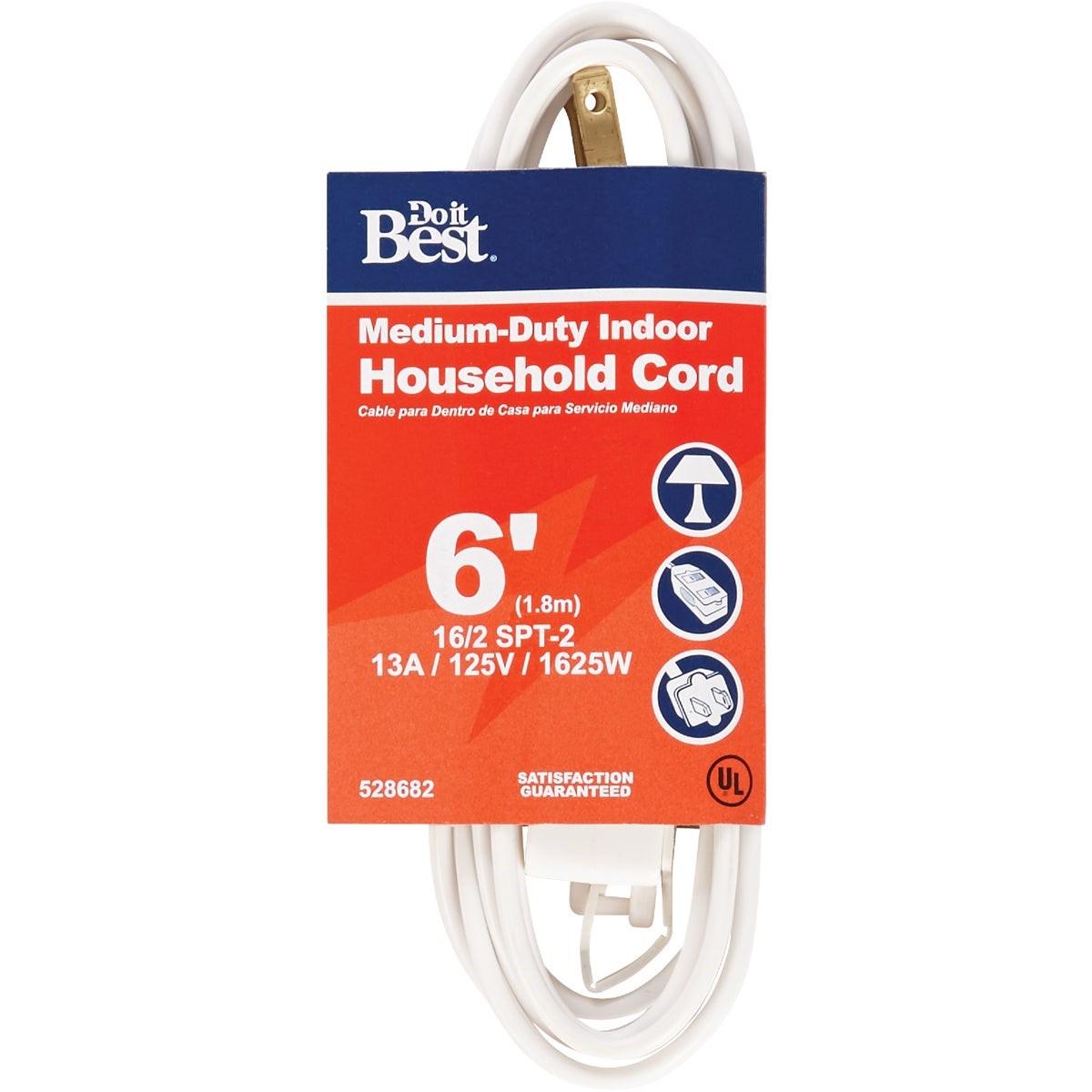 6 Ft. 16/2 White Cube Tap Extension Cord
