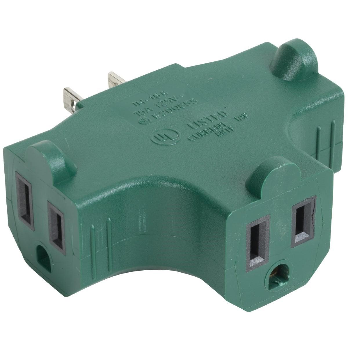 Green 15A 3-Outlet Tap