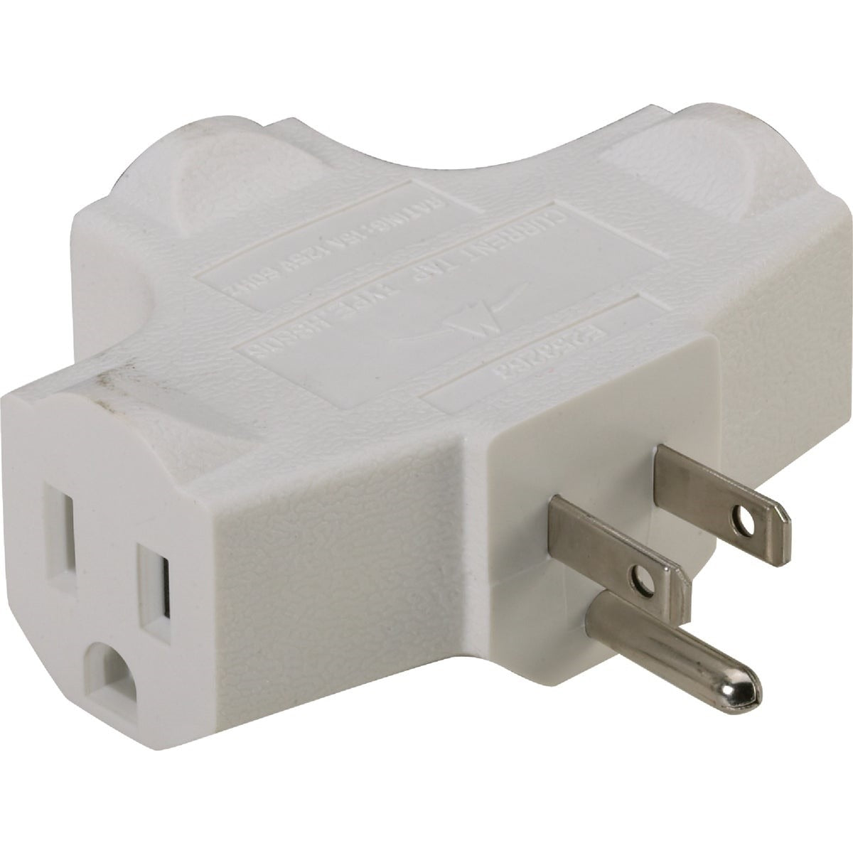 White 15A 3-Outlet Tap