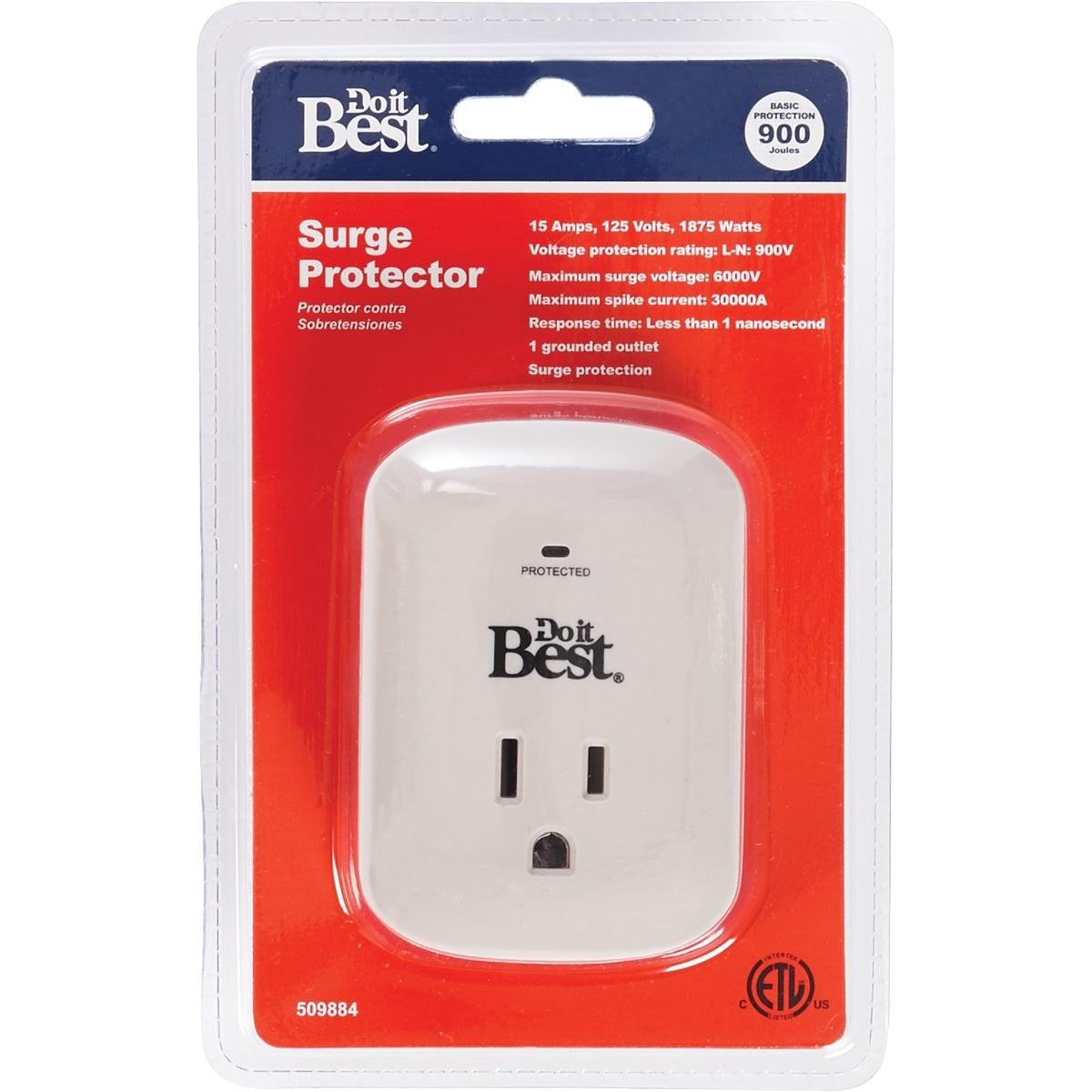 1-Outlet 15A Gray Surge Tap