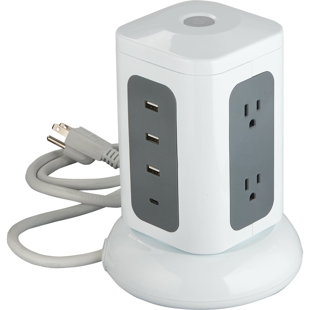 6-Outlet/3-USB 1800J White Surge Protector with 3 Ft. Cord