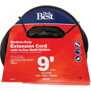 9 Ft. 14/3 In-Line Multi Outlet Extension Cord