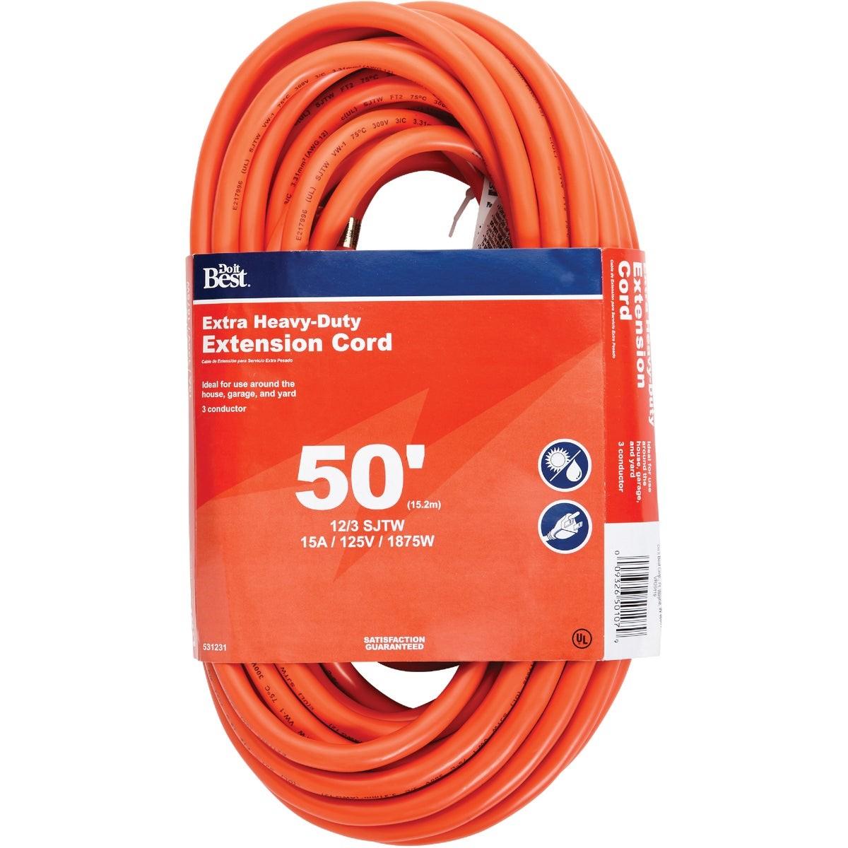 50 Ft. 12/3 Heavy-Duty Outdoor Extension Cord
