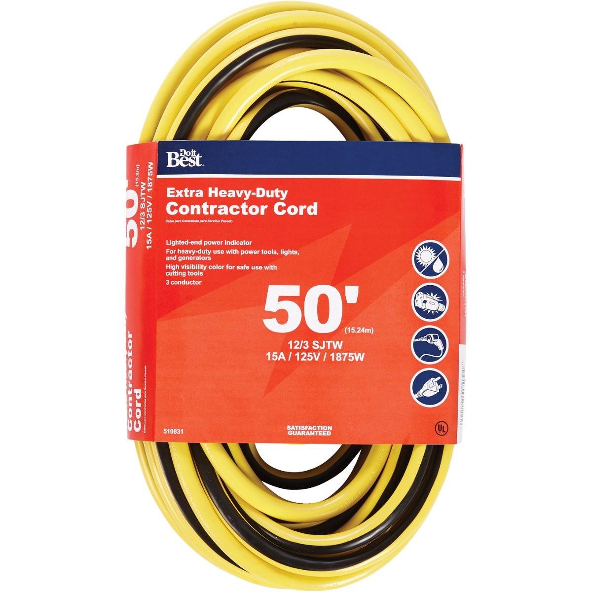 50 Ft. 12/3 Extra Heavy-Duty Contractor Extension Cord