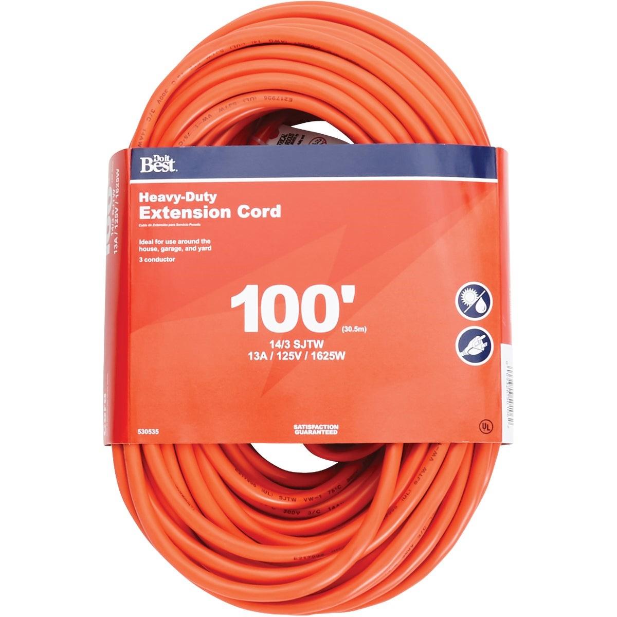 100 Ft. 14/3 Heavy-Duty Outdoor Extension Cord