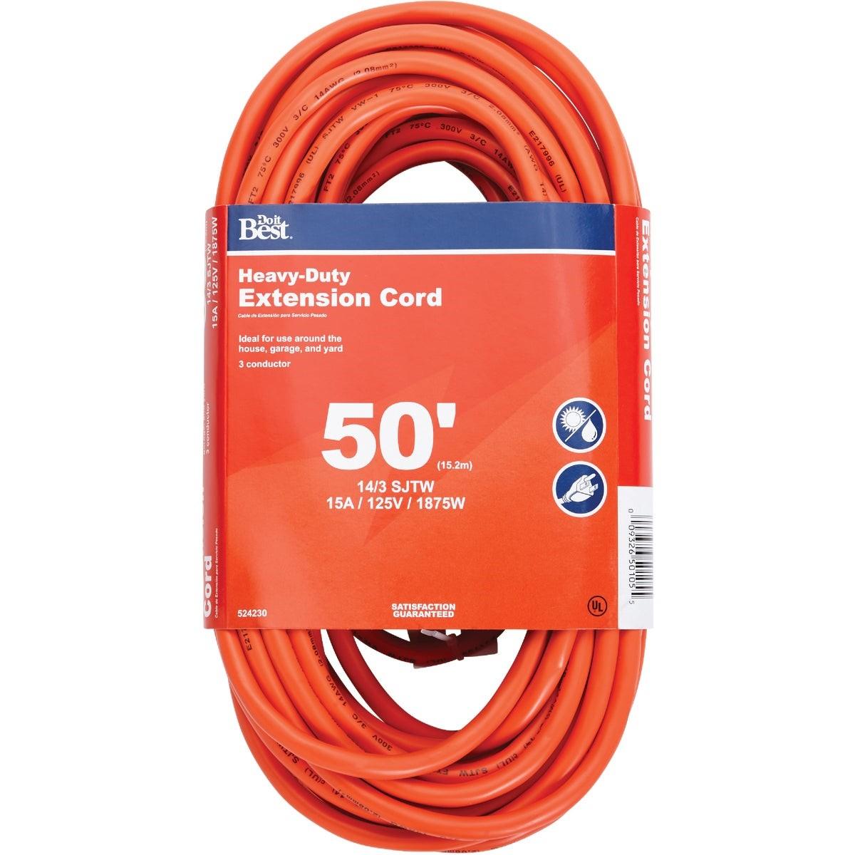 50 Ft. 14/3 Heavy-Duty Outdoor Extension Cord