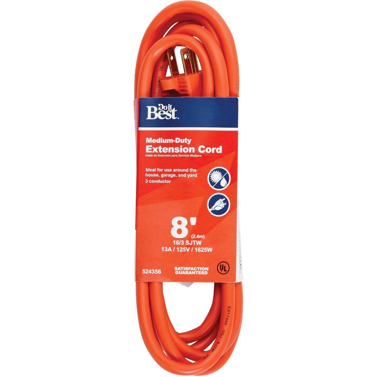8 Ft. 16/3 Outdoor Extension Cord