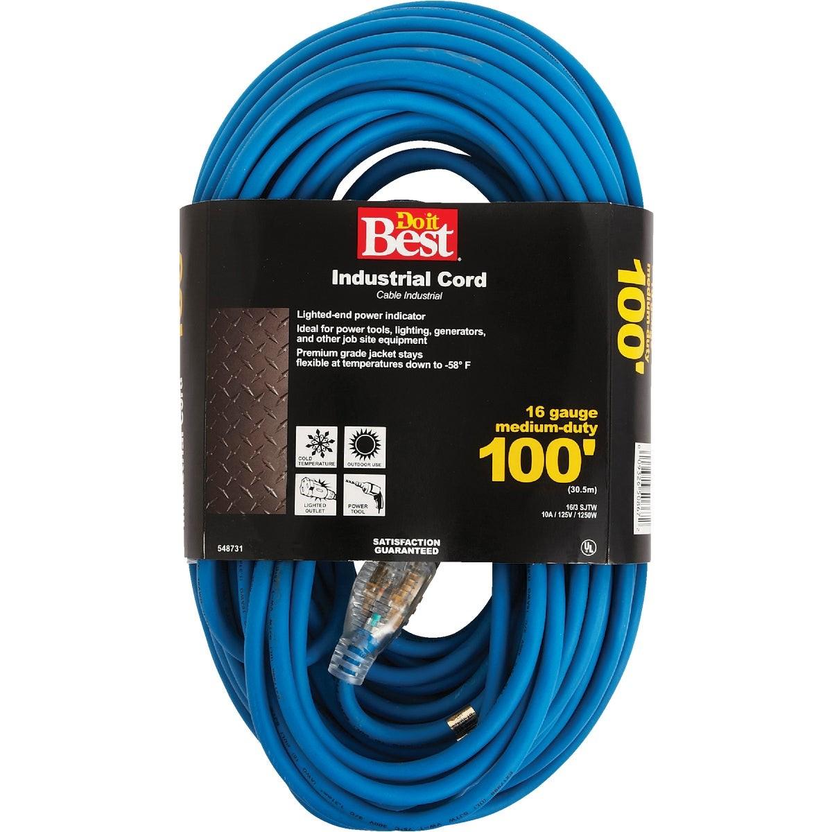 100 Ft. 16/3 Industrial Outdoor Extension Cord