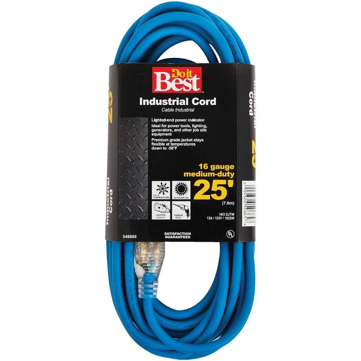 25 Ft. 16/3 Industrial Outdoor Extension Cord