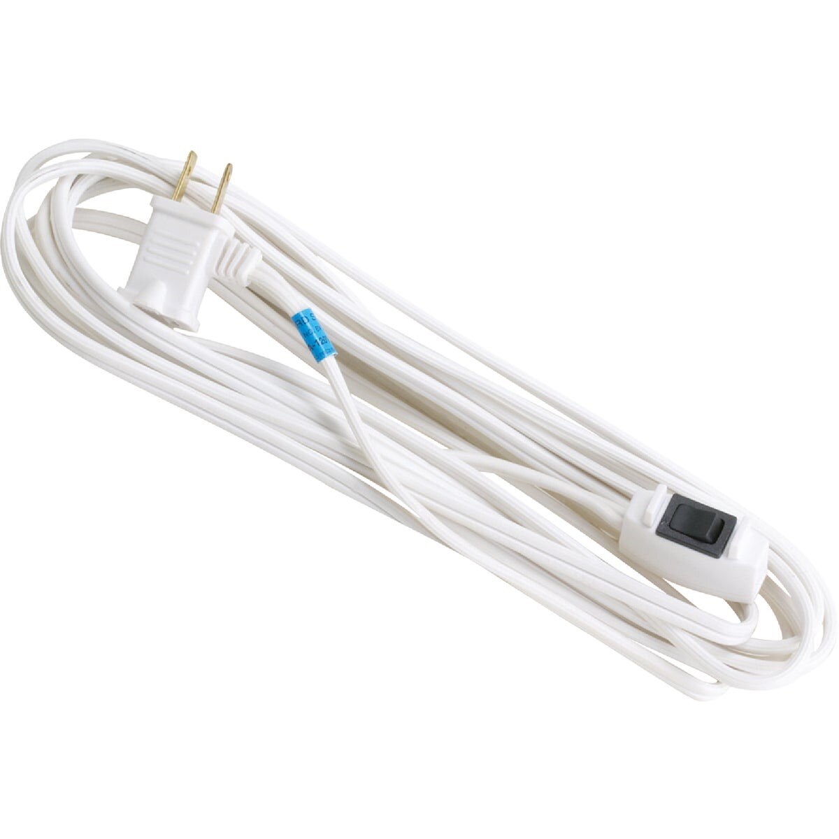 15 Ft. 16/2 White Extension Cord with Switch