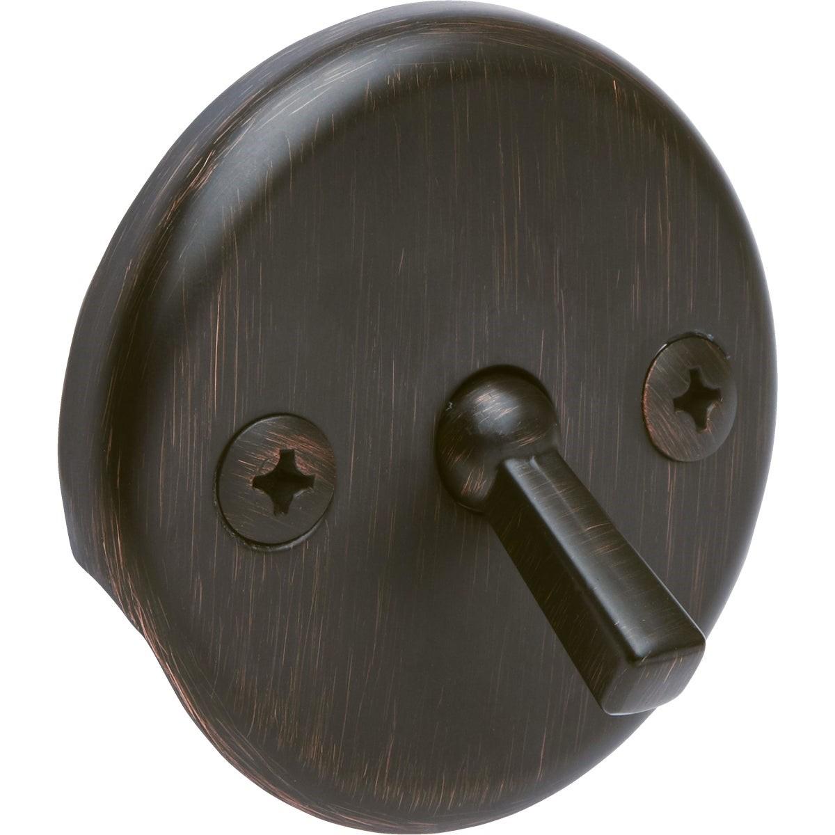 Two-Hole Oil-Rubbed Bronze Bath Drain Face Plate