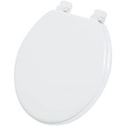 Home Impressions Round Closed Front White Wood Toilet Seat