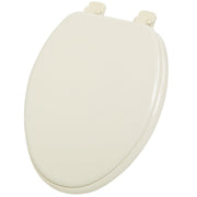 Home Impressions Elongated Closed Front Bone Wood Toilet Seat