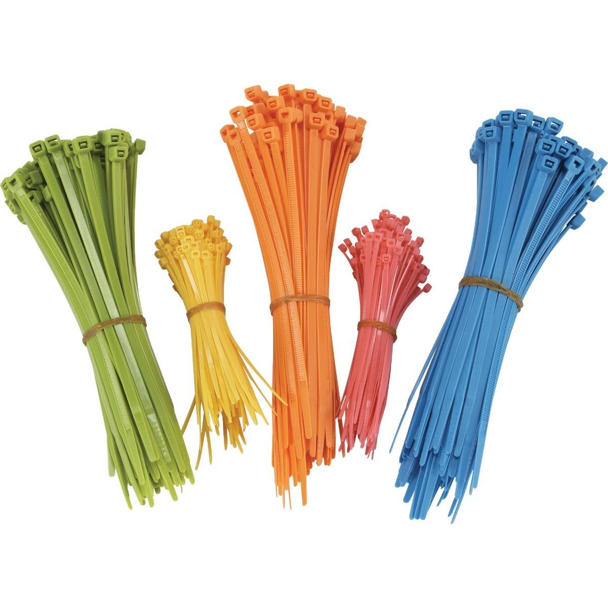Self-Locking Nylon Cable Tie Assortment (500-Piece)