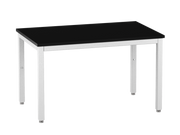 Accu Table Lab Table, Adjustable Height, 48"W x 30"D, Glide Base, Phenolic Top, Off-White Finish