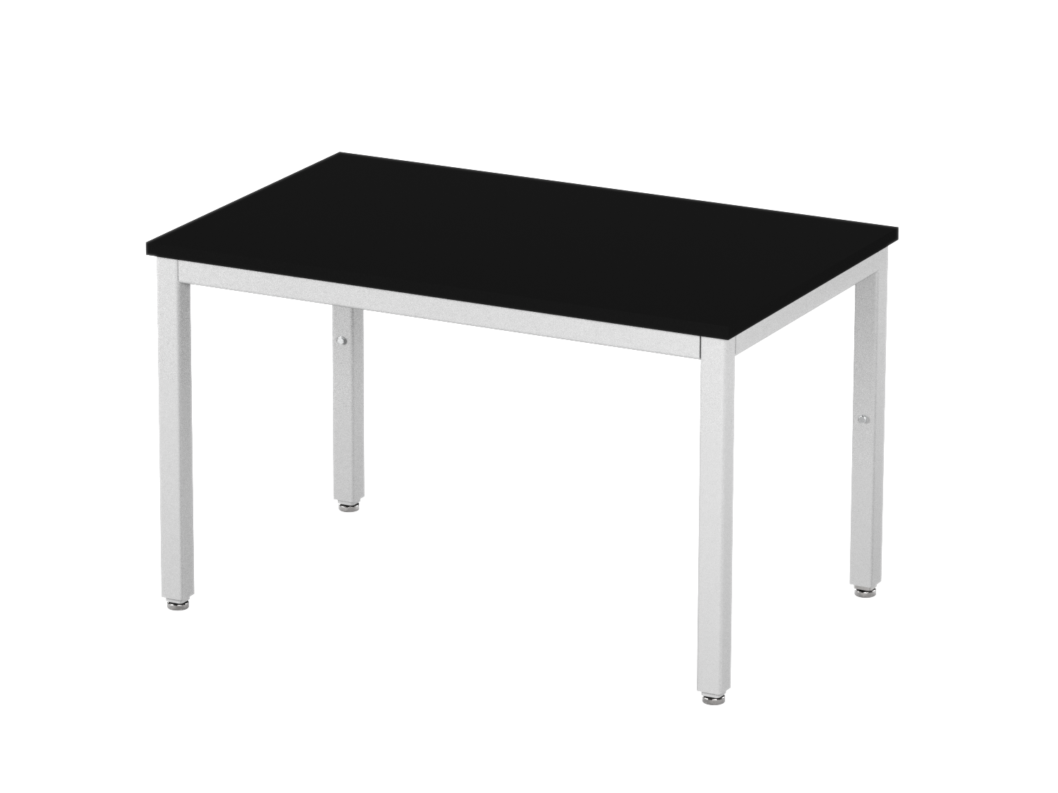 Accu Table Lab Table, Adjustable Height, 48"W x 30"D, Glide Base, Phenolic Top, Off-White Finish