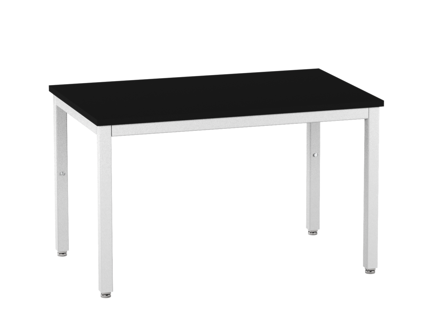 Accu Table Lab Table, Adjustable Height, 48"W x 30"D, Glide Base, Epoxy Top, Off-White Finish