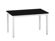 Accu Table Lab Table, Adjustable Height, 48"W x 30"D, Glide Base, Epoxy Top, Off-White Finish